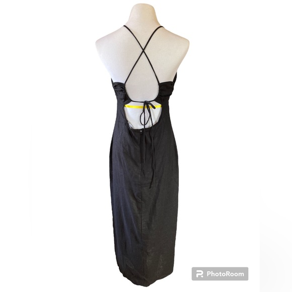 Zara Linen Halter Dress - Picture 2 of 5